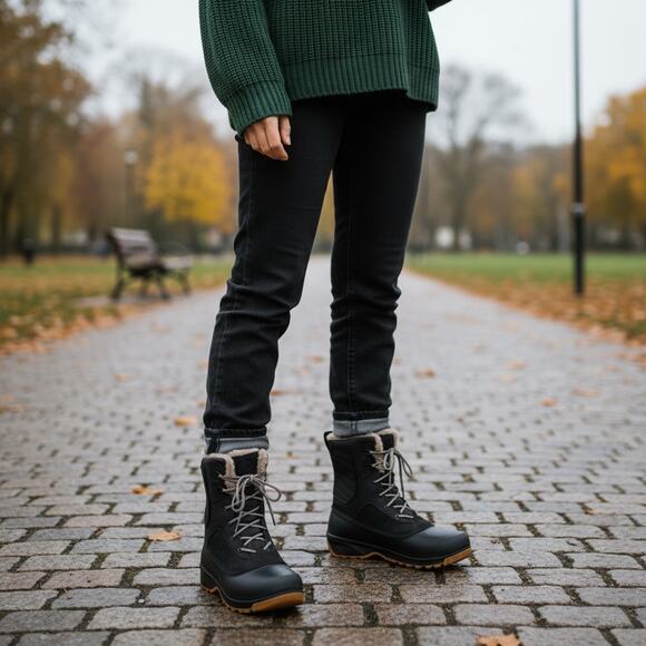 The North Face Shellista IV Luxe WP Winter Boots Women's Sz 11 Waterproof Black - Picture 2 of 9